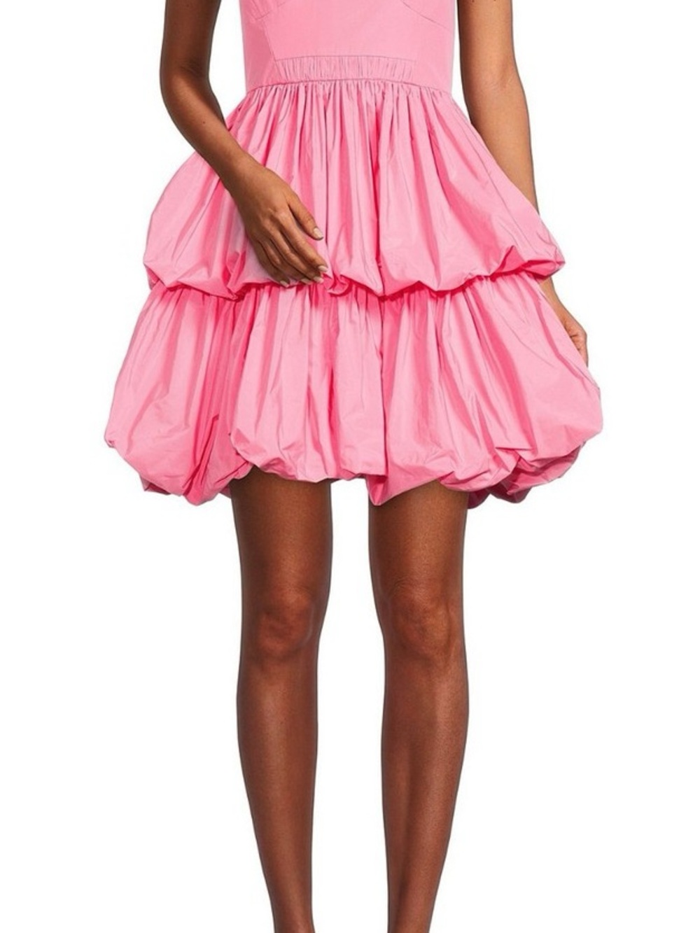 Antonio Melani Pink Tiered Bubble Mini Dress sz 4 - Carrie Bradshaw whimsy